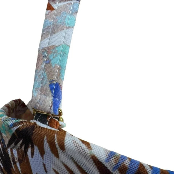 Fit4U Convertible Swim Top Mesh Molded Bra Plus Size 22W Multicolor NWT - Picture 4 of 9